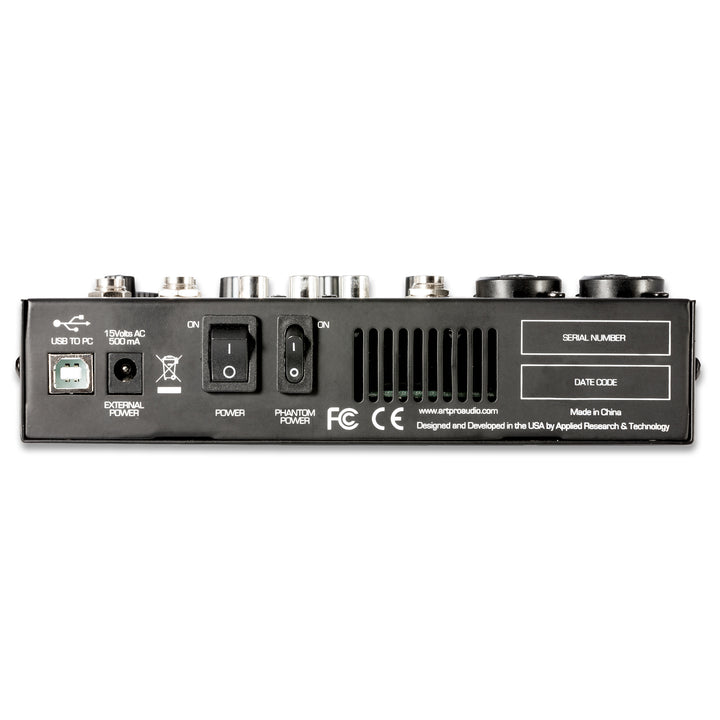 ART 6 CH USB RECORDING MIXER W/FX