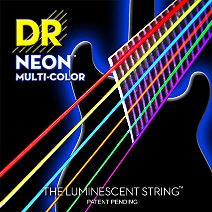 DR Strings NMCE-9/46 (Light-Heavy) - Hi-Def NEON Multi-Color:  Coated Electric: 9, 11, 16, 26, 36, 46