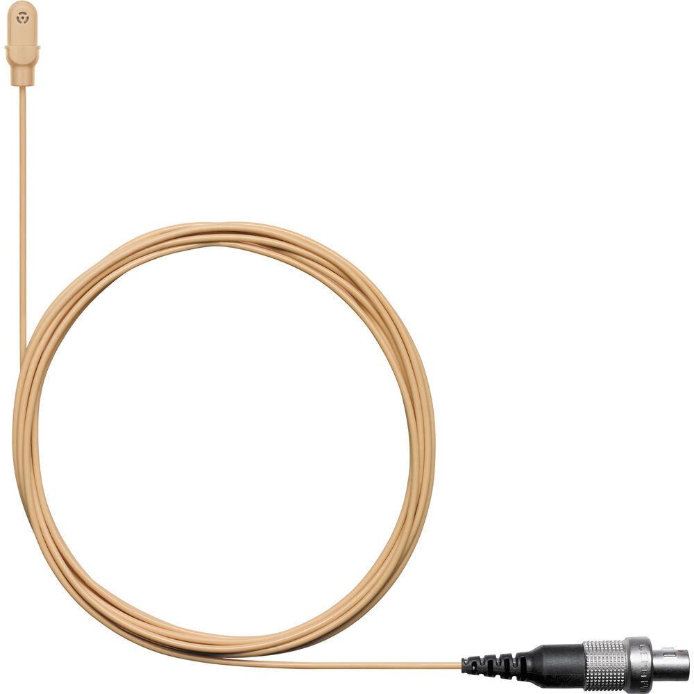 Shure DL4 DuraPlex Omnidirectional Miniature Lavalier Microphone for Bodypack Transmitters (Tan, 3-Pin LEMO)