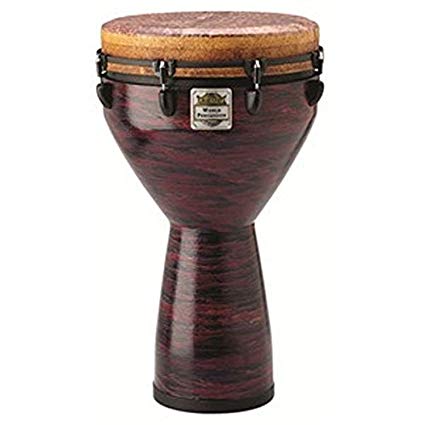 Remo DJ-0114-21-SN014 - Djembe, Mondo, Infinity,14X25'' Eco-Grain Choco Red Finish