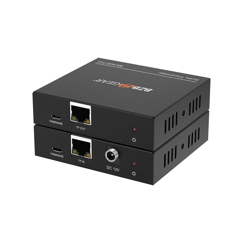 BZBGEAR - Stereo/TOSLINK/COAX Audio Extender(Transmitter/Receiver)over Cat5e/6/7