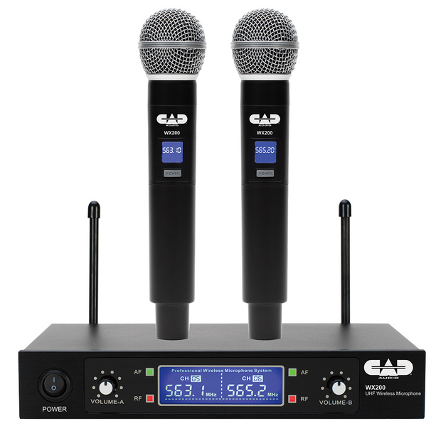 CAD Audio WX200 UHF Dual Handheld Microphone System - Fixed Frequency