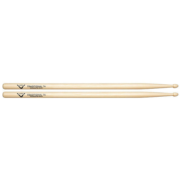 Vater VHT7AW - Vater American Hickory Traditional 7A Wood Tip Drumsticks