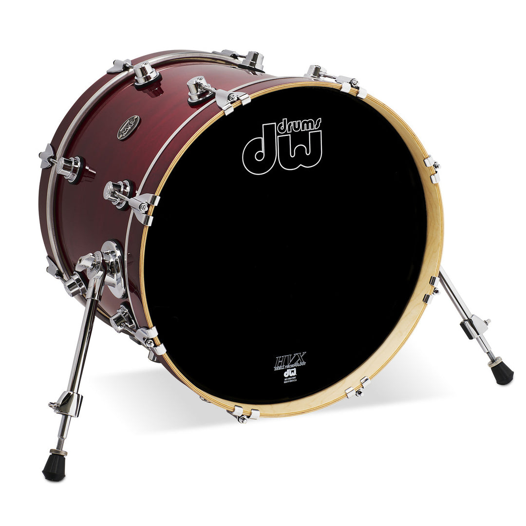 DW Performance Series Bass Drum 14x18 Gloss Lacquer - Cherry Stain