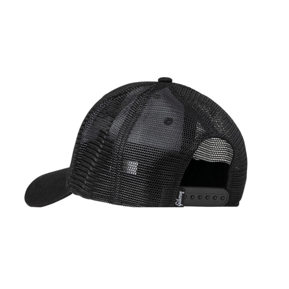 Gibson Black Trucker Snapback Hat - One size fits all