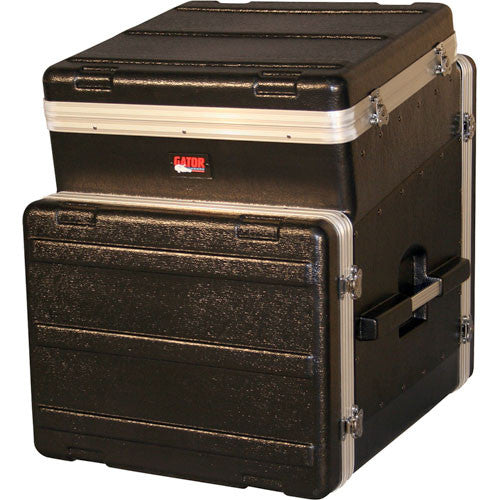 Gator GRC10x8 10 spaces on tilt, 8 spaces below. 19” Polyethylene Rack