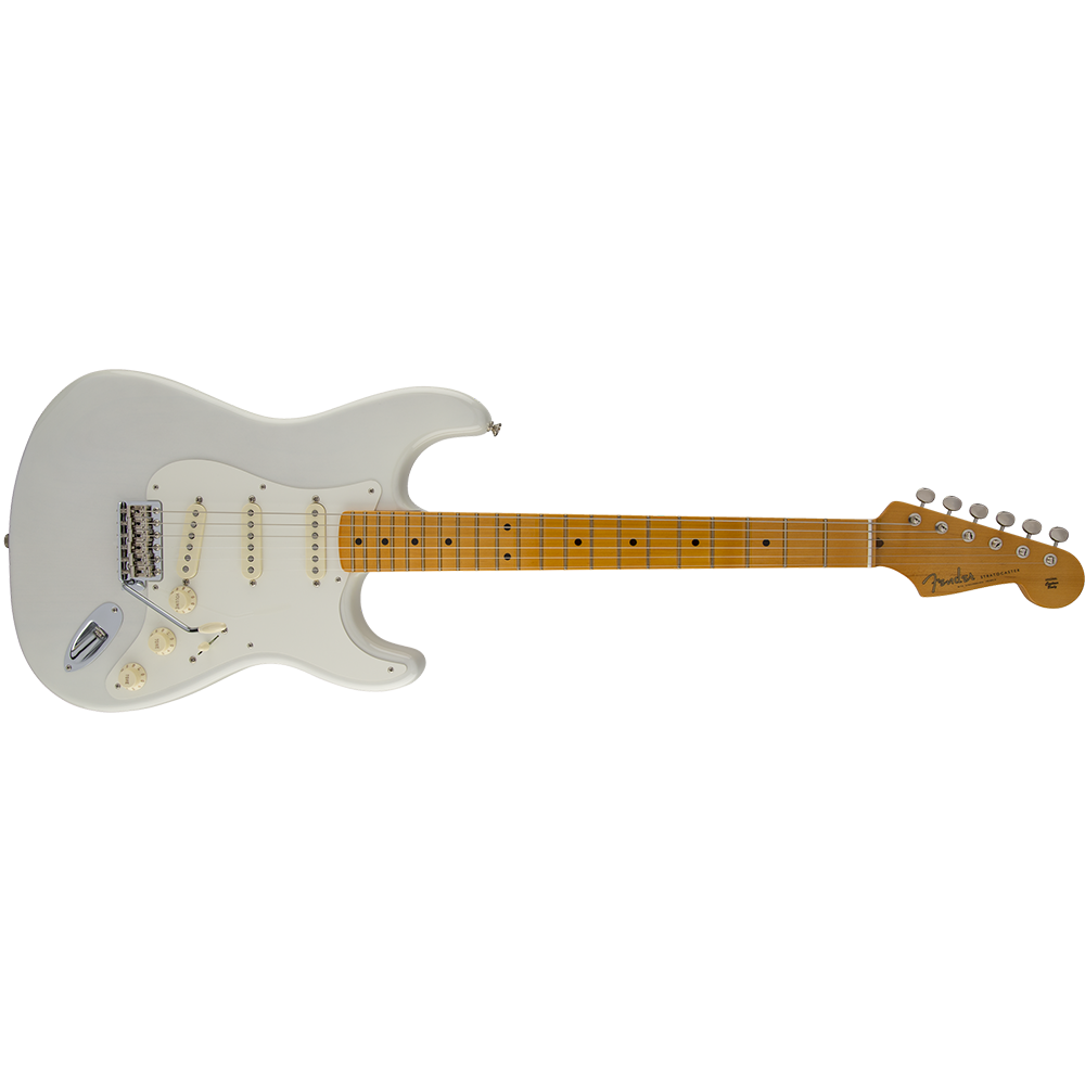 Fender USA Eric Johnson Stratocaster, Maple Fingerboard (White Blonde) Electric Guitar