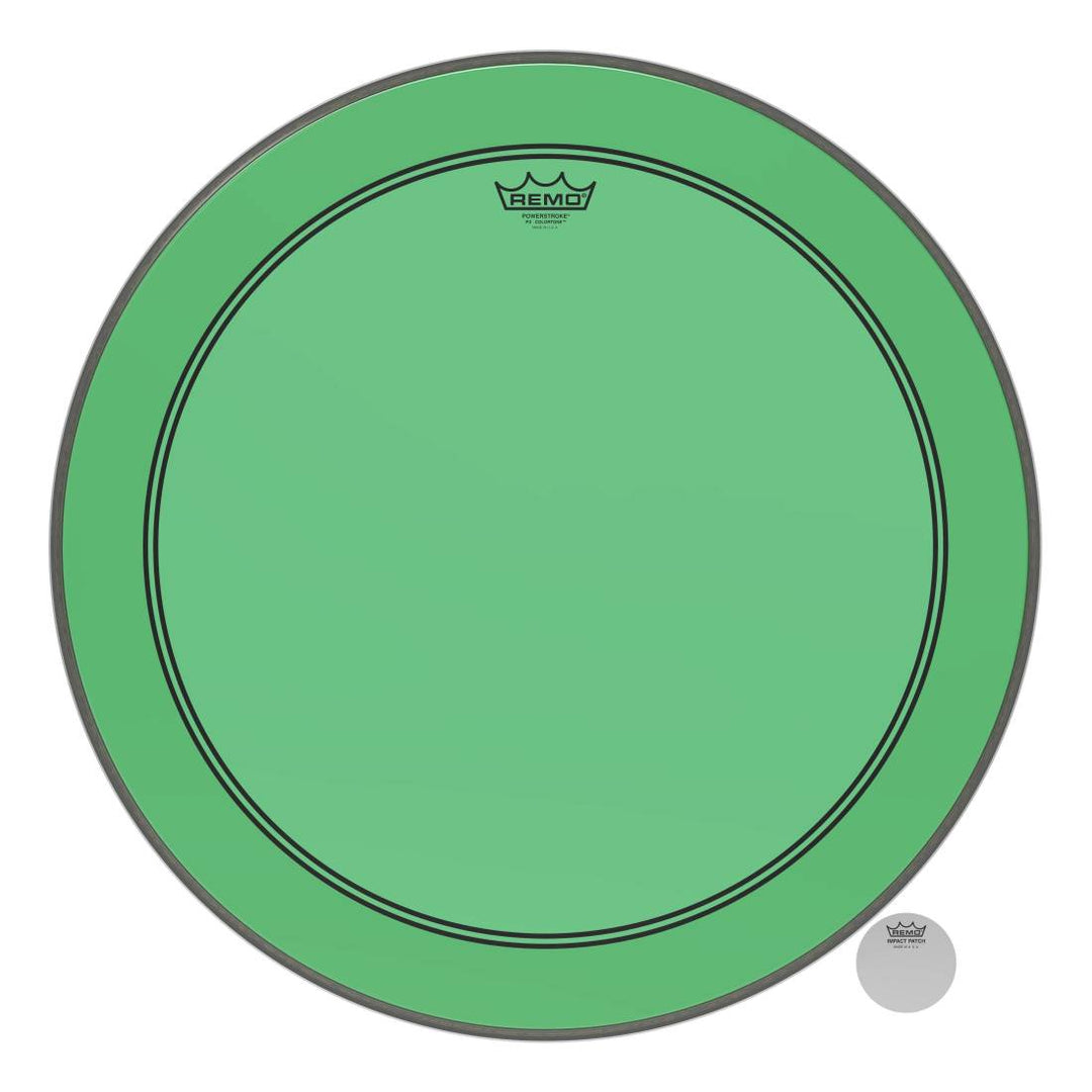 Remo P3-1324-CT-GN - 24'' Bass, P3, Colortone Green