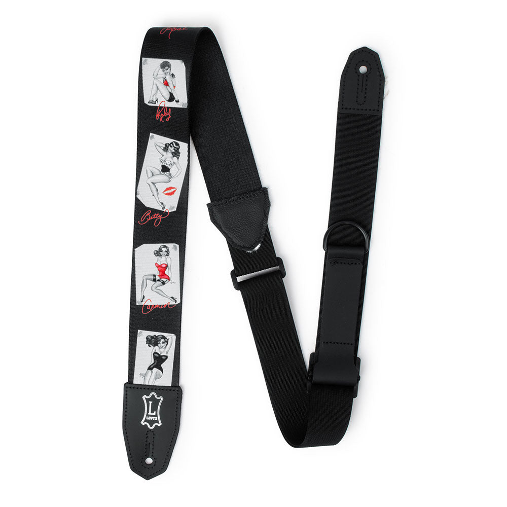 Levy's MPRH-72 Right Height Strap Sublimation Print Guitar Strap - Pin Up
