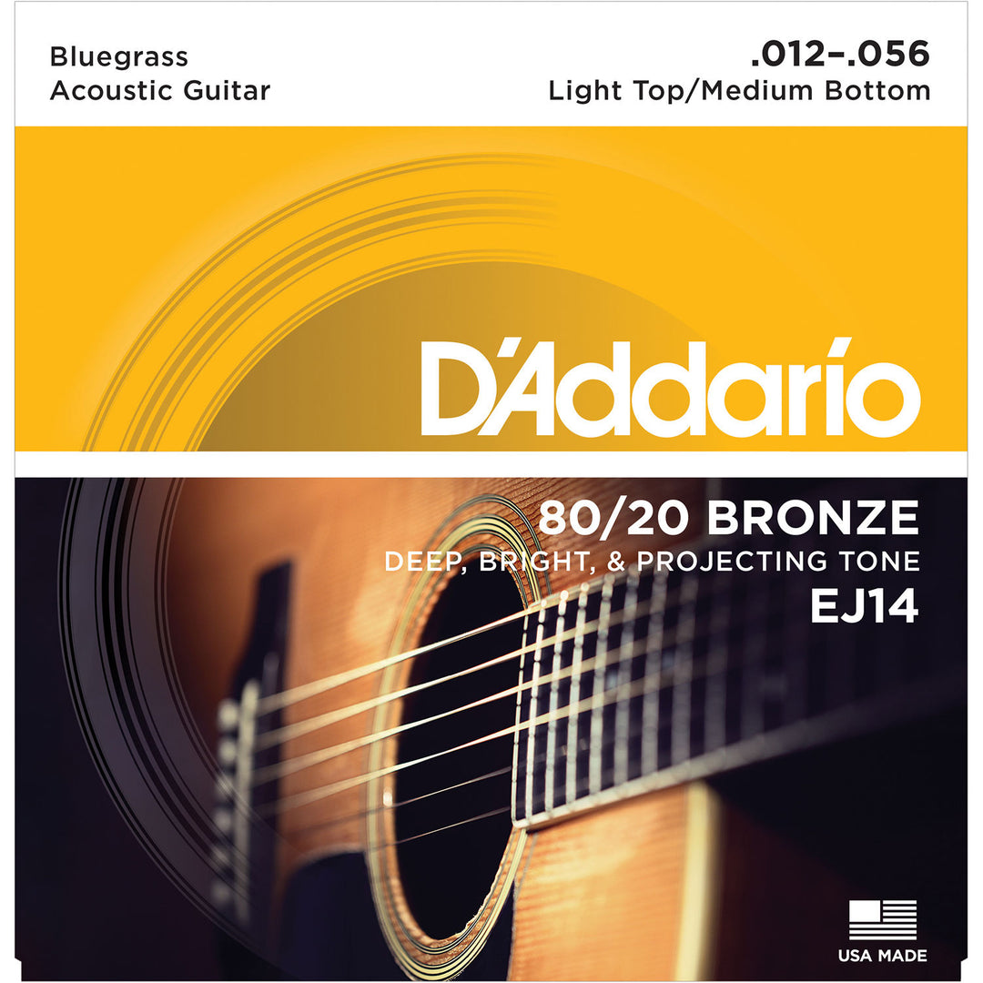 D'Addario EJ14 - SET ACOUS GTR 80/20 BLUEGRASS
