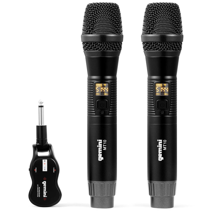 Gemini GMU-M200 UHF Wireless Microphone System - Dual Handheld Vocal