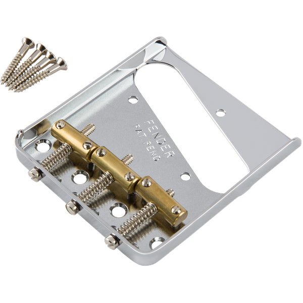 Fender Bridge Assembly 3-Saddle for American Vintage Telecaster - Chrome w/ Brass Saddles