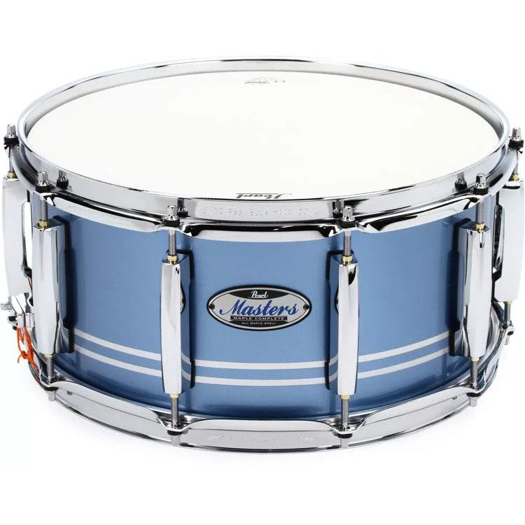 Pearl Masters Maple Complete 14''x6.5'' Snare Drum, Chrome Contrail Metallic Lacquer
