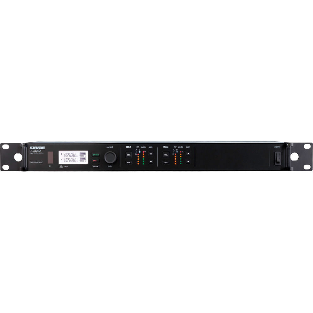 Shure ULXD4D Dual-Channel Digital Wireless Receiver (X52: 902 to 928 MHz)