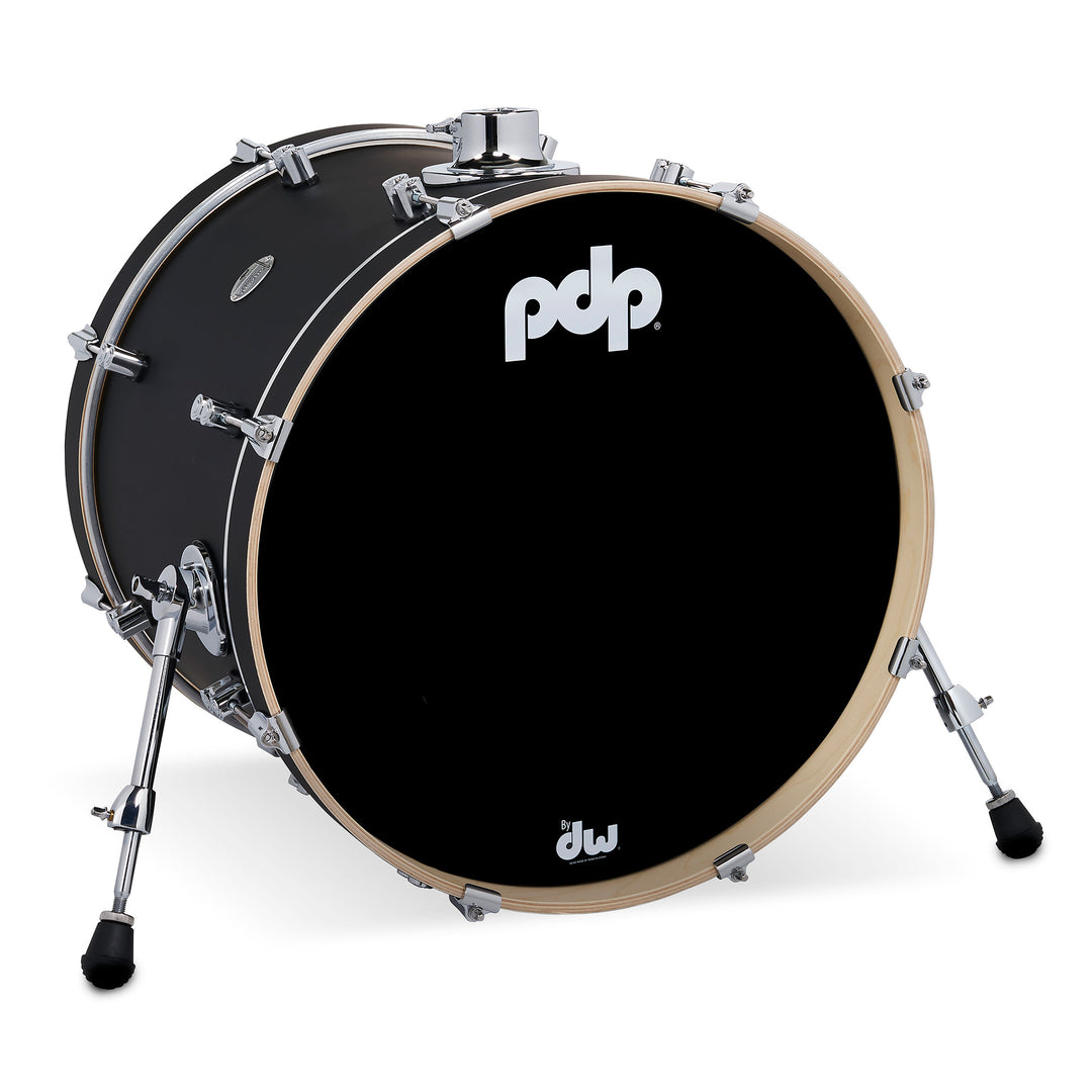 PDP Concept Maple Finish Ply 16x20 Bass Drum w/ BDM Bracket (No Tom Holder) - Satin Black