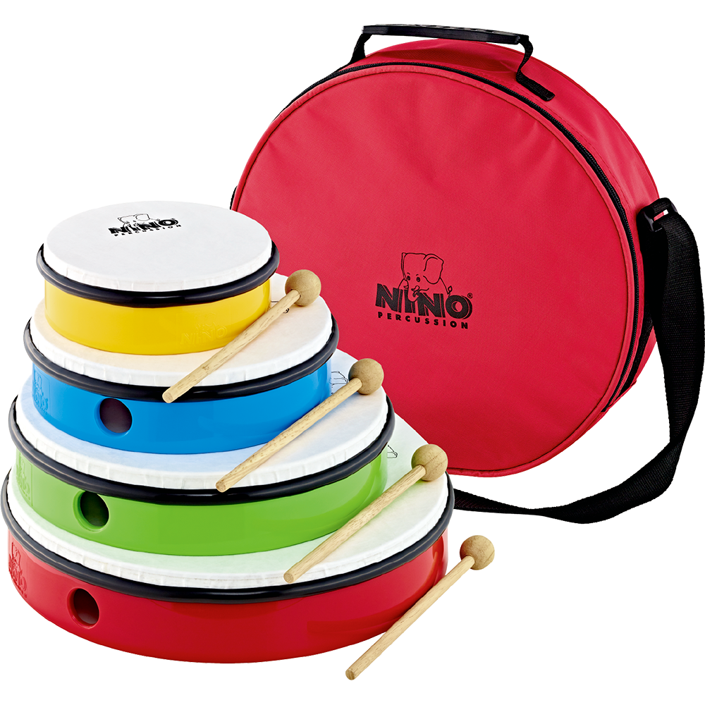 Nino Percussion NinoSet6- Nino Hand Drum Set 5 Pieces, Inc Bag