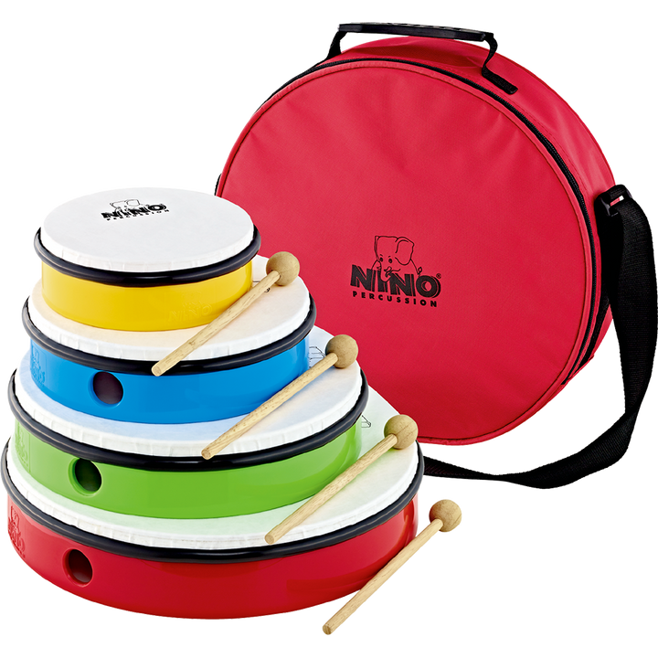 Nino Percussion NinoSet6- Nino Hand Drum Set 5 Pieces, Inc Bag