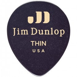 Dunlop 485P-03-TH Celloid Teardrp-BK Thin-12/pk Celloid Teardrp-BK Thin-12/pk