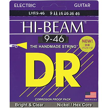 DR Strings LHR-9/46 (Light - Heavy) - HI-BEAM Nickel Plated Electric: 9, 11, 16, 26, 36, 46