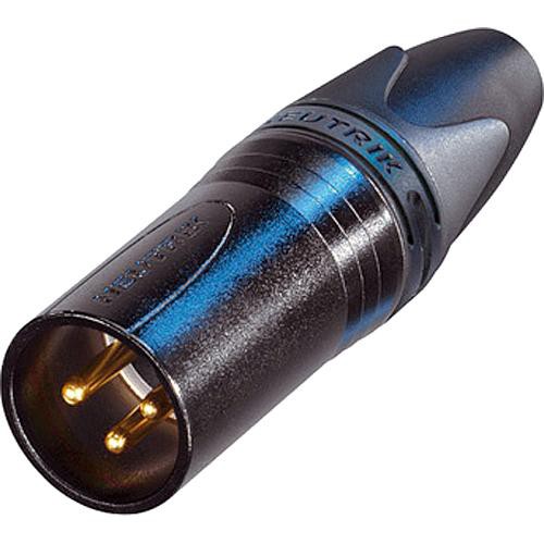 Neutrik NC3MXX-B - 3 Pin Black Male Inline XLR with Gold Contacts