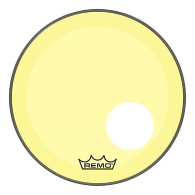 Remo P3-1322-CT-YEOH - 22''Bass,P3,Colortone Yellow OH Offset hole