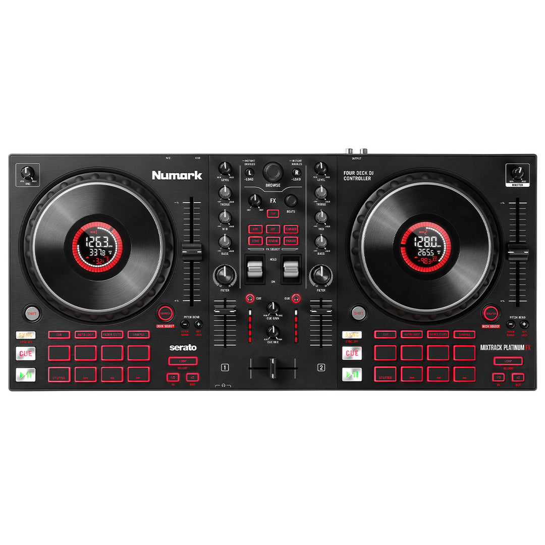 Numark Mixtrack Platinum FX 4-Deck Advanced DJ Controller w/ Jog Wheel Displays & Effects Paddles