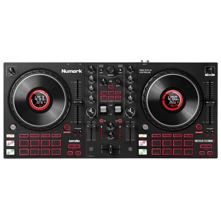 Numark Mixtrack Platinum FX 4-Deck Advanced DJ Controller w/ Jog Wheel Displays & Effects Paddles
