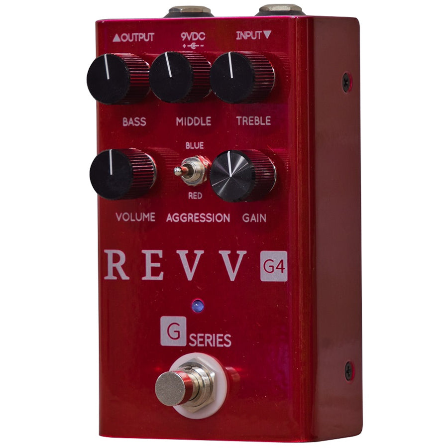 Revv G4 PEDAL Preamp Overdrive Distortion Guitar Pedal w/ 3-Band EQ & 3-Voice