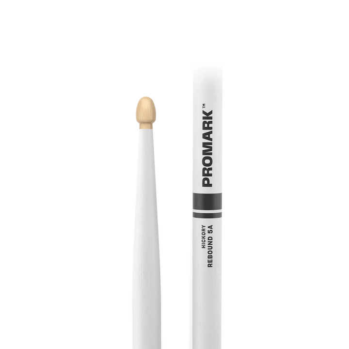 Promark RBH565AW-WHITE-Promark Rebound 5A Acorn Tip White Drumsticks
