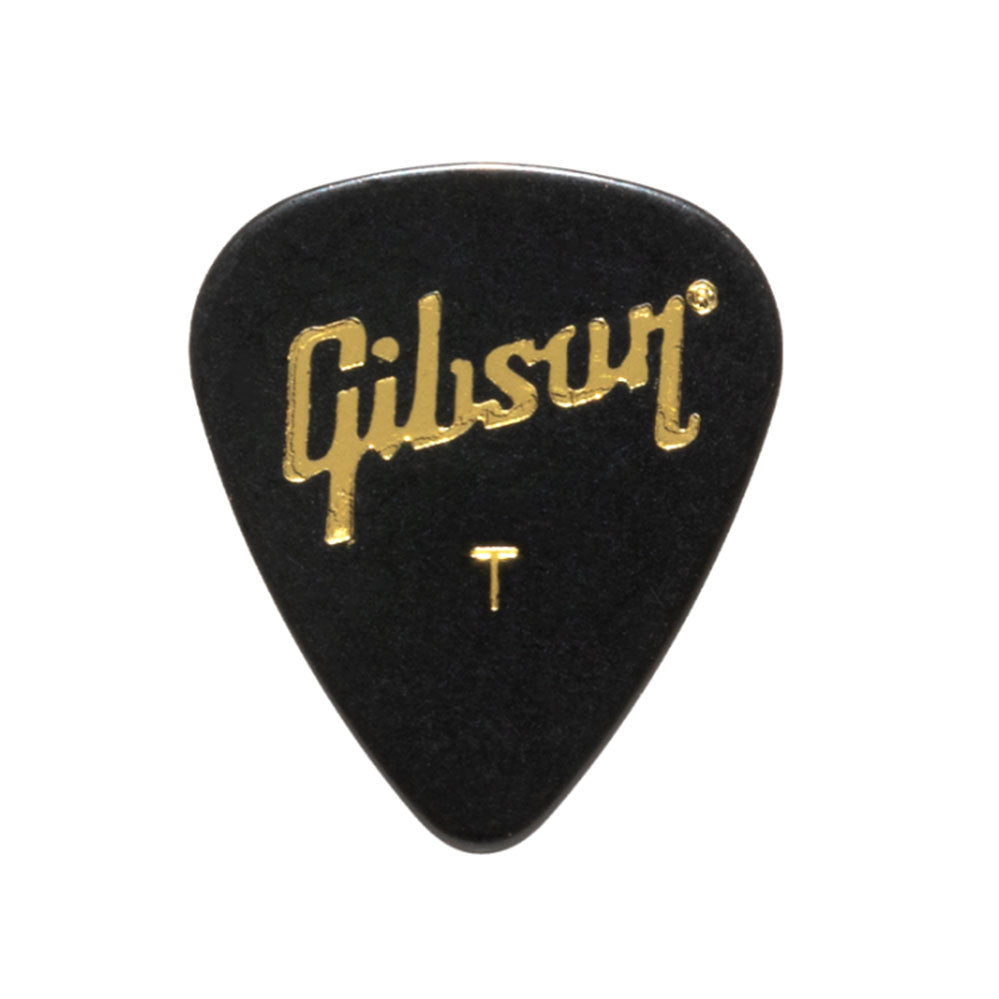 Gibson GG-74XH Standard Pick EXTRA HEAVY - Black/Gold Logo (72 pack)
