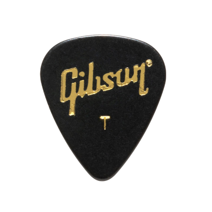 Gibson GG-74XH Standard Pick EXTRA HEAVY - Black/Gold Logo (72 pack)