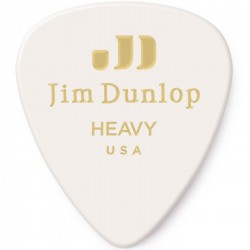 Dunlop 483P-01-H Celluloid White P.P. Heavy