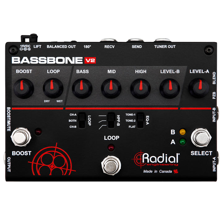 Tonebone Bassbone V2 Two Channel Bass Preamp and Boost Pedal