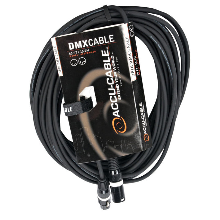 Accu-Cable Standard 3-Pin DMX Cable 50 Feet