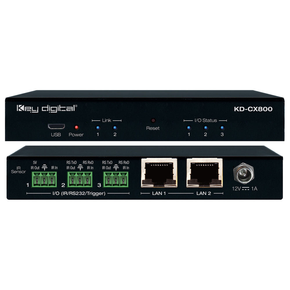 Key Digital KD-CX800 Control Interface with IR & RS232 over IP Routing