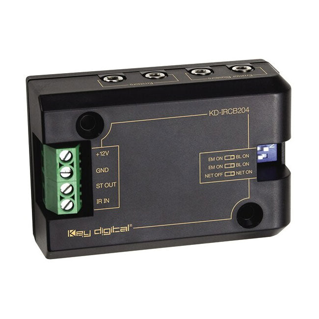 Key Digital KD-IRCB204 IR Connecting Block (Supports: 2 Inputs & with 4 IR Emitter Outputs)