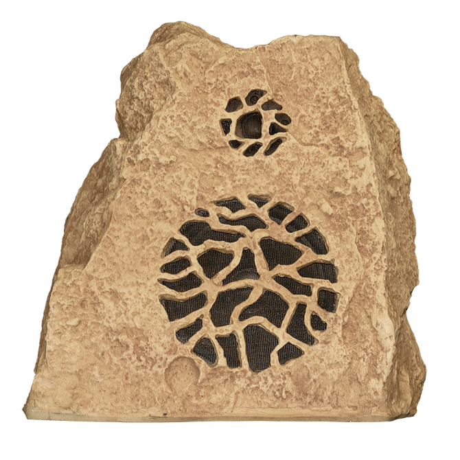Rockustics 8" two-way outdoor rock speaker - Sandstone w/Transformer
