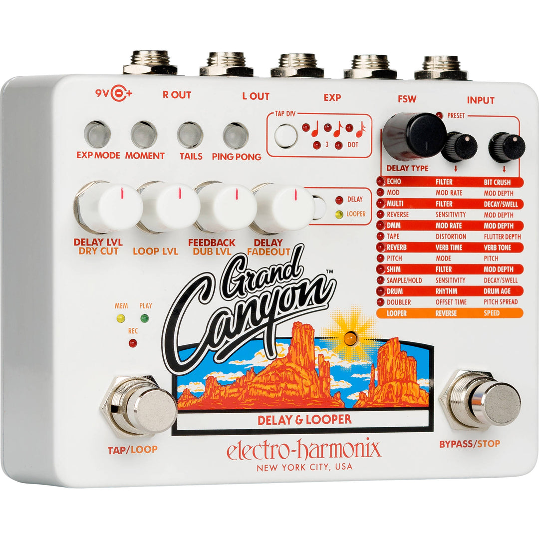 Electro-Harmonix GRAND CANYON Delay and Looper Pedal