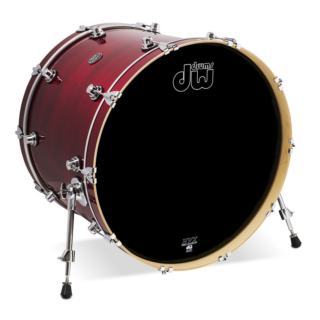 DW Performance Series Bass Drum 18x24 Gloss Lacquer - Cherry Stain