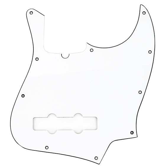 Fender Pickguard for Jazz Bass 10-Hole w/ Truss Rod Notch 3-Ply - White