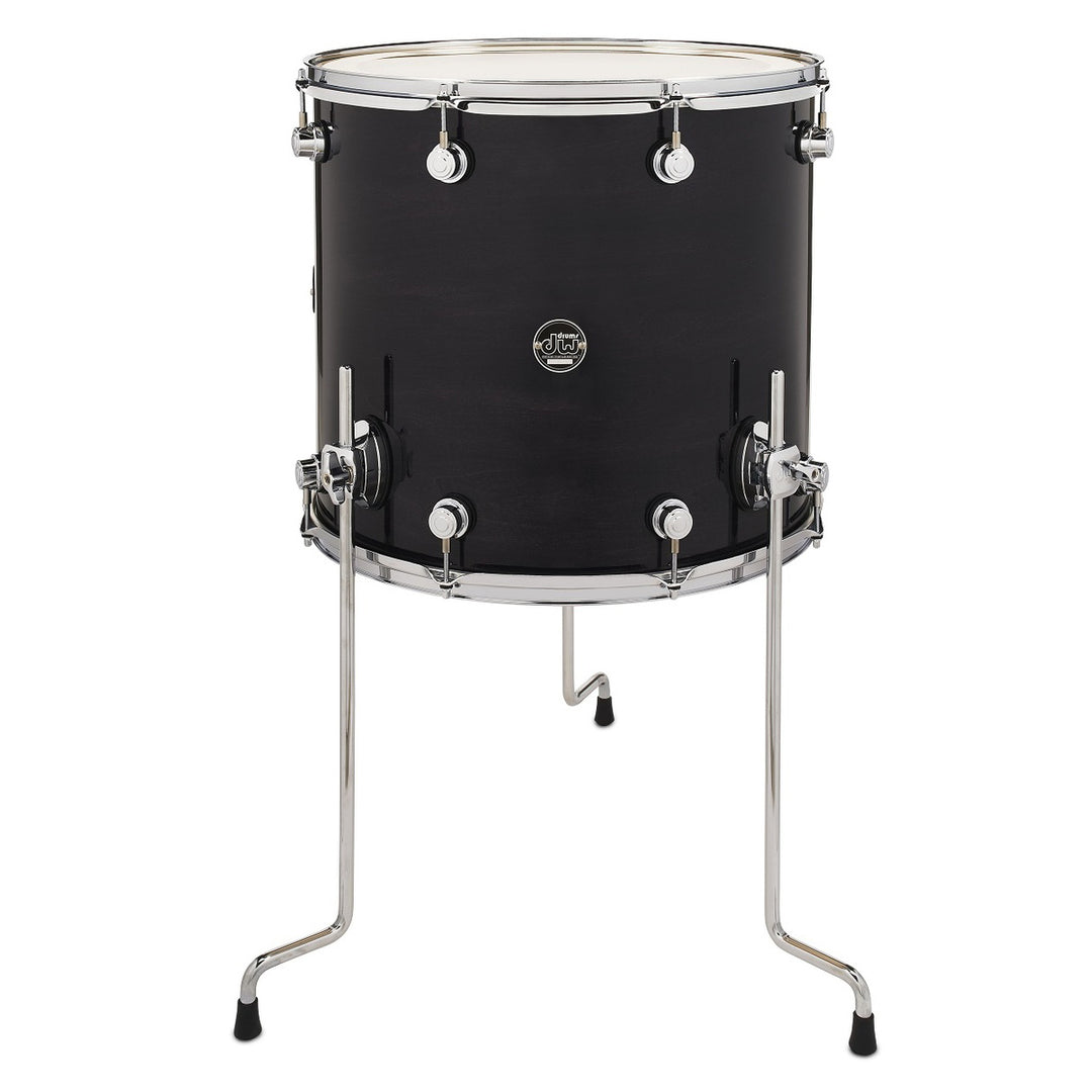 DW Performance Series Floor Tom 16x18 Gloss Lacquer - Ebony Stain