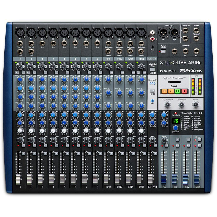 PreSonus StudioLive AR16c USB-C Audio Interface Mixer and Recorder - 16-Channel
