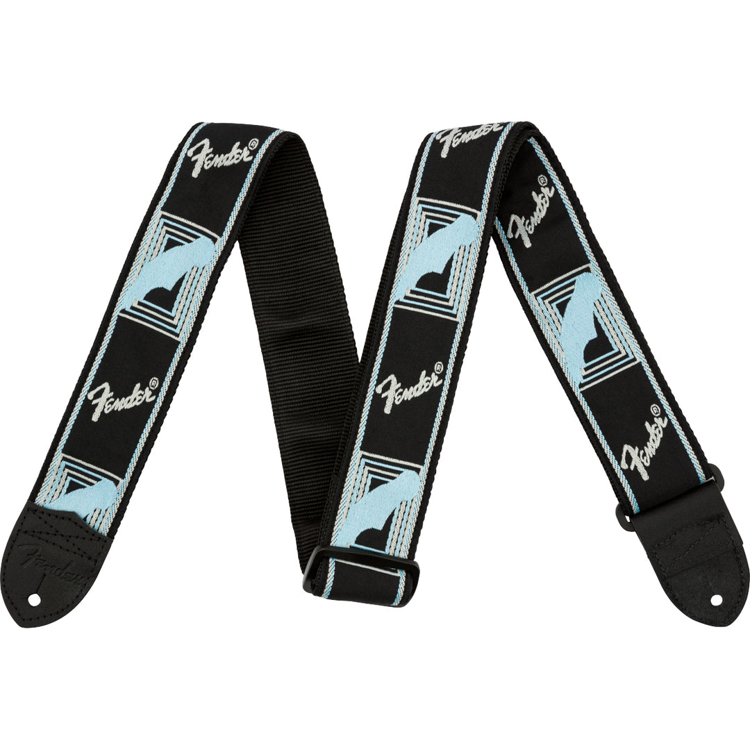 Fender Guitar Strap 2'' Monogrammed - Black / Light Grey / Blue