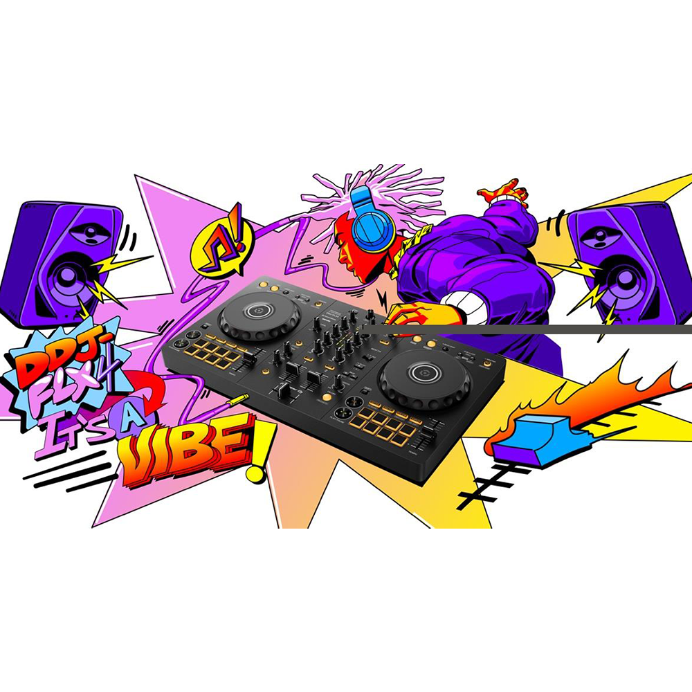 Pioneer DJ - DDJ-FLX4 2-channel DJ Controller (Black) – Music City