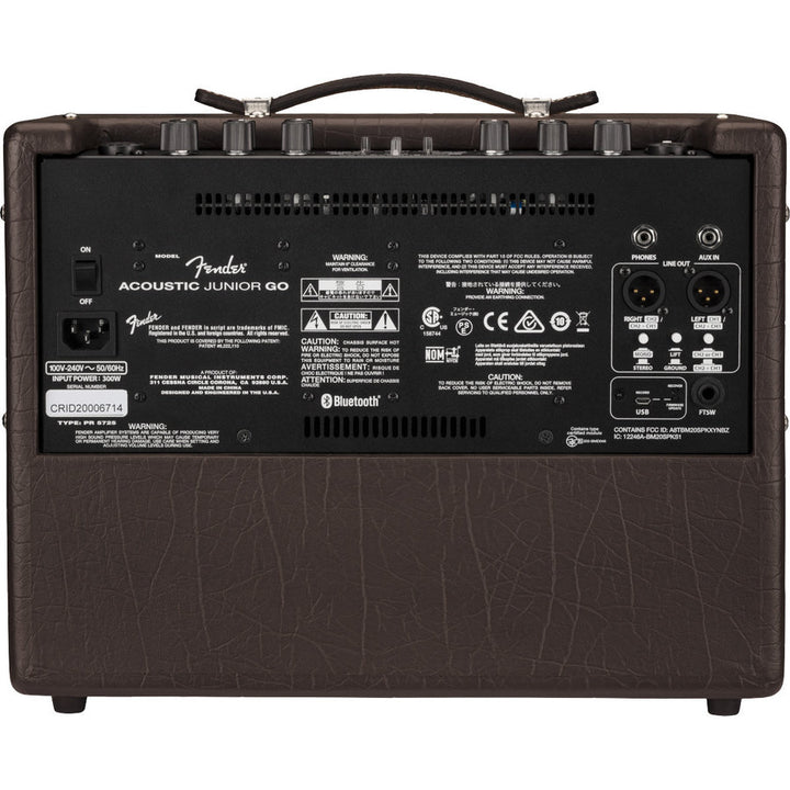 Fender Acoustic Junior Go 120V Combo Amplifier w/ Bluetooth Wireless Audio Streaming