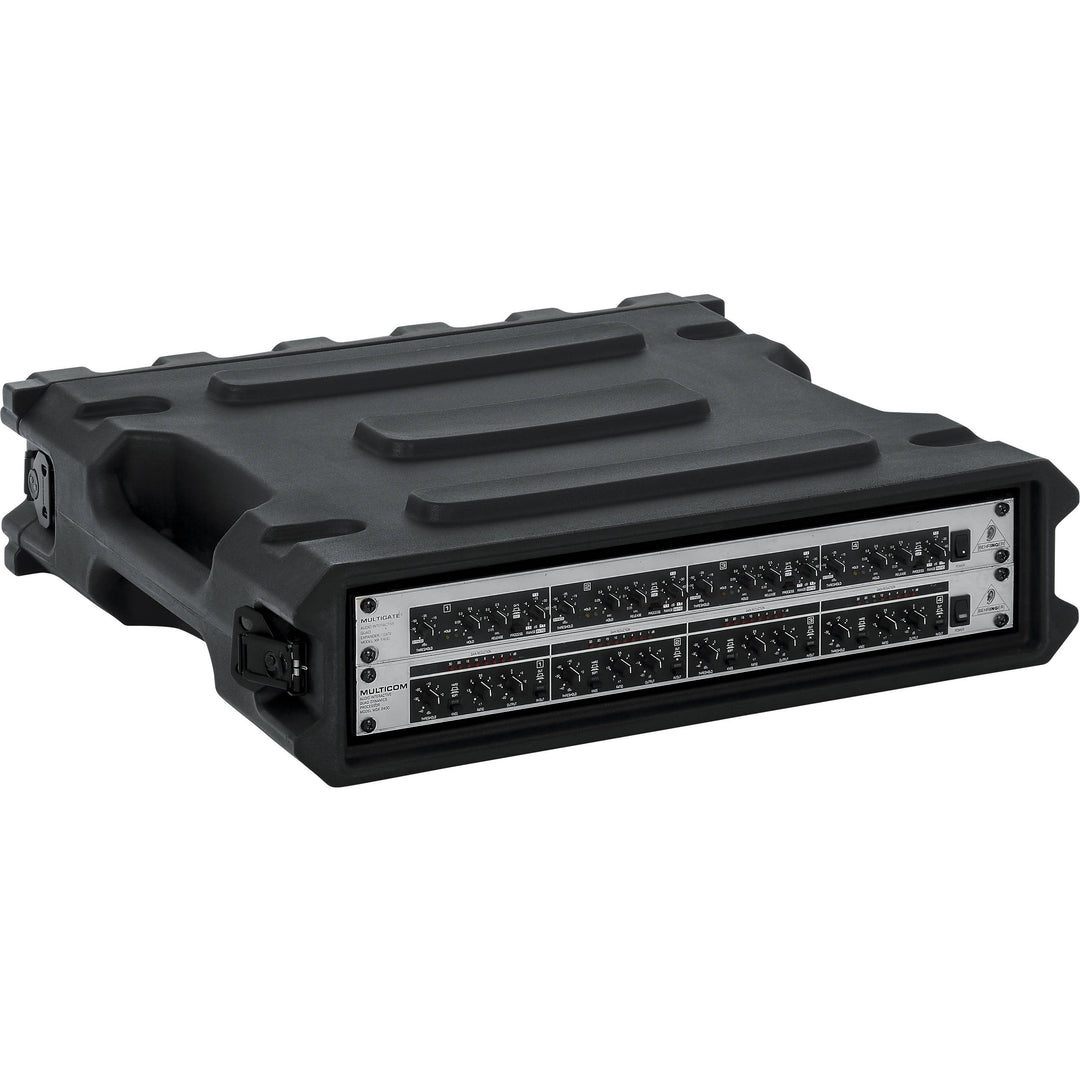 Gator G-PRO-2U-19 2 Space Rotationally Molded Rack Case, 19” Deep