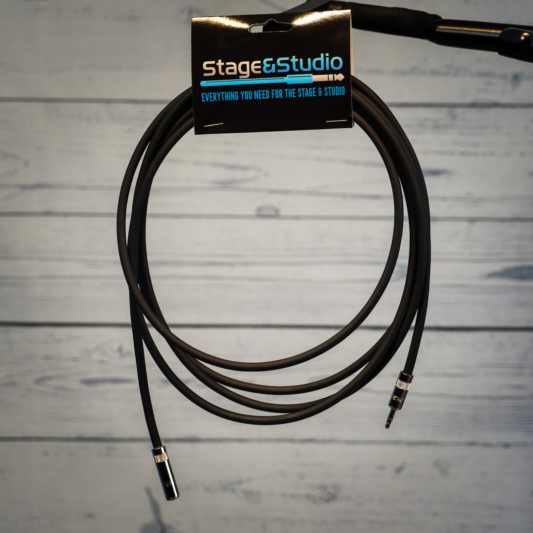 Stage & Studio TRS 1/8" Headphone Extension Cable 10 FT