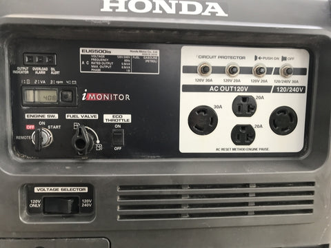 Honda EU6500is Whisper-Quiet Power Generator (RENTAL)