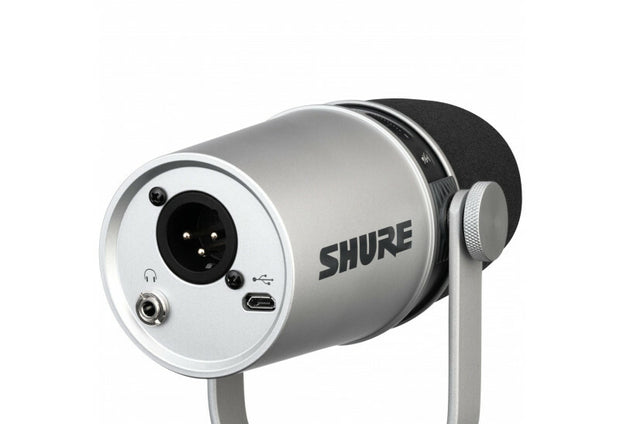 Shure MV7 Dynamic USB Podcast Recording Microphone Silver