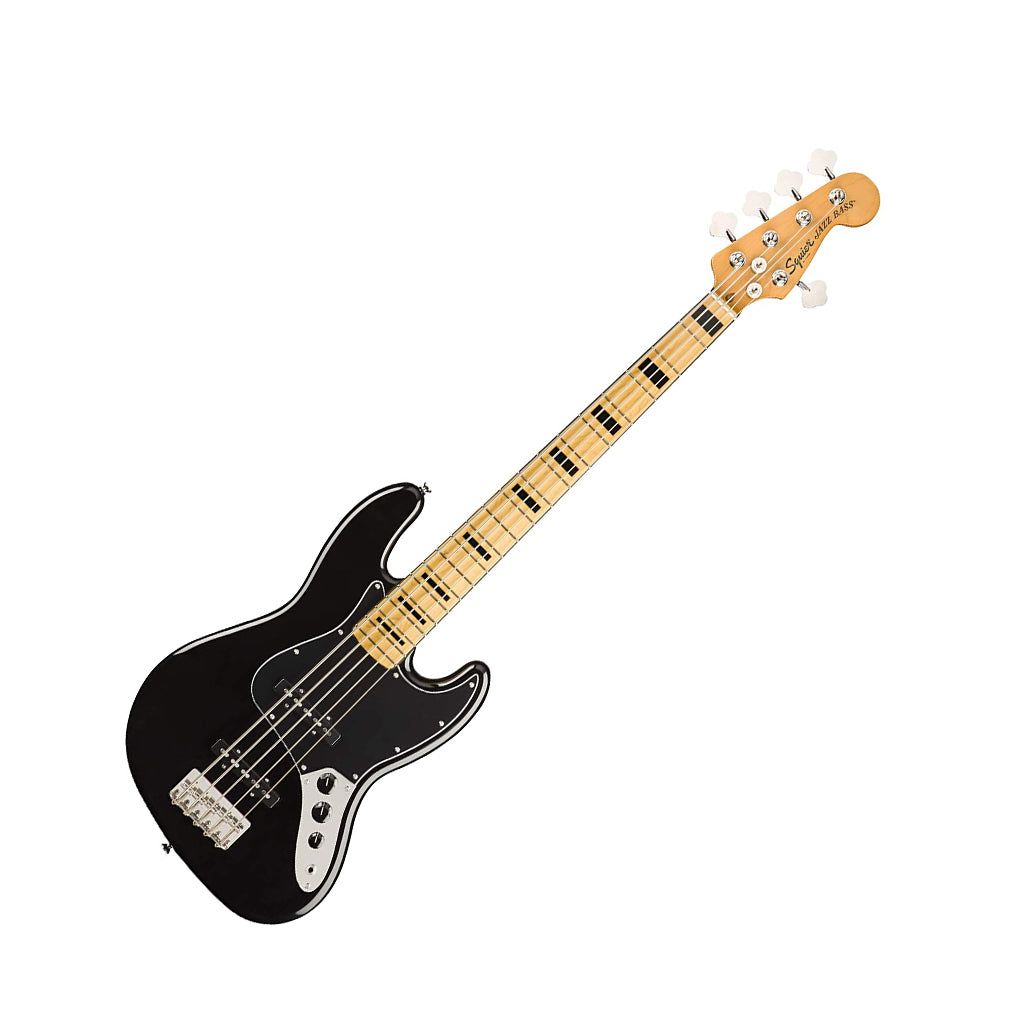 Squier Classic Vibe '70s Jazz Bass V Maple Fingerboard Electric Bass Guitar - Black